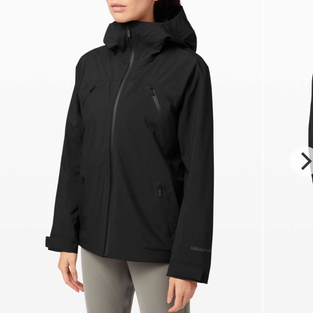 Lululemon Storm Brewing Rain Jacket Black Size 6